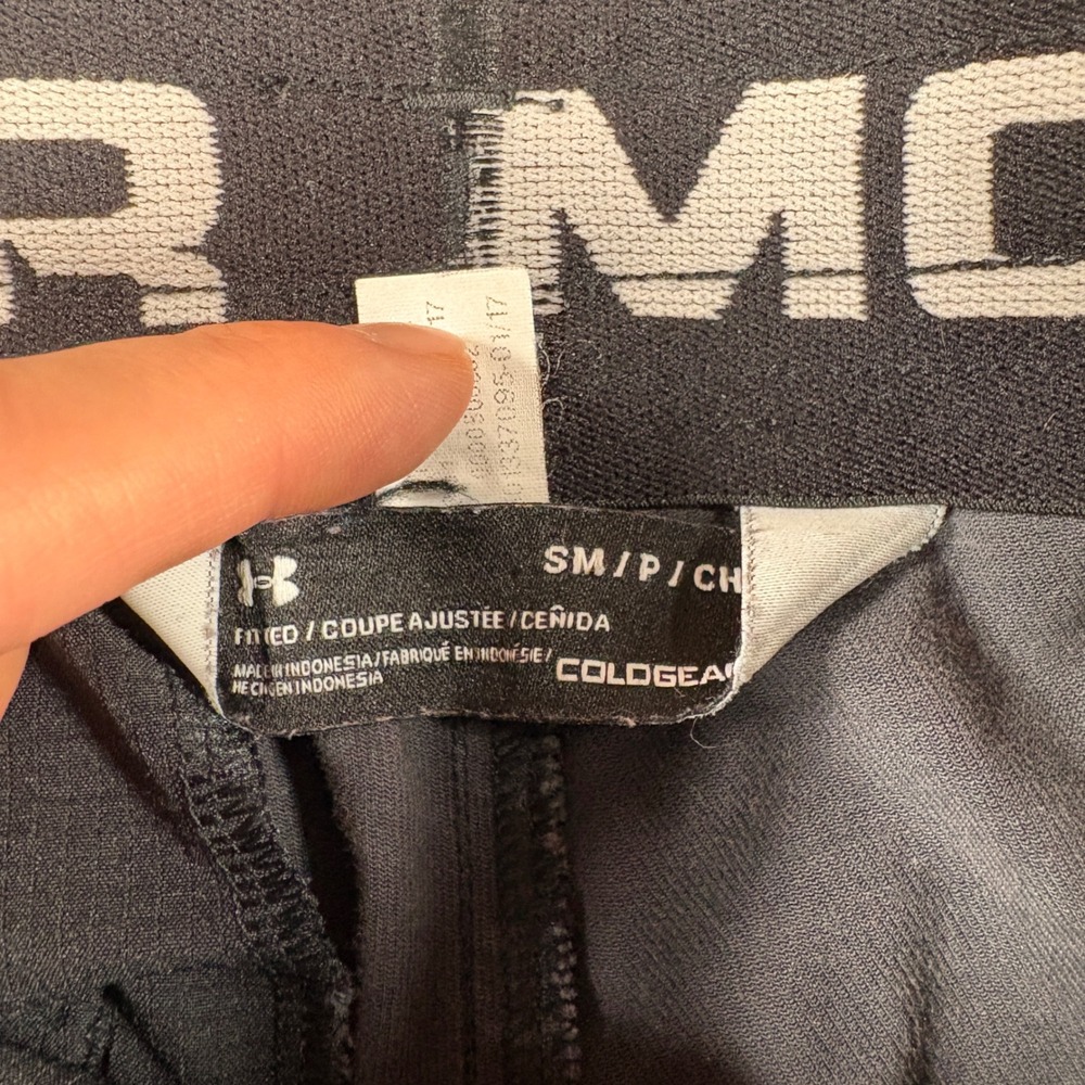Under Armour Joggers Mens Small Gray Digital Camo ColdGear Fitted Sweatpants - Picture 5 of 9